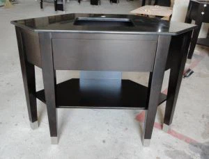 Armários embutidos de madeira para casa de banho, vaidades