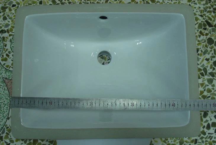 undermount ceramic square sink
