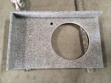 Top de vaidade com corte de furo de pia redonda