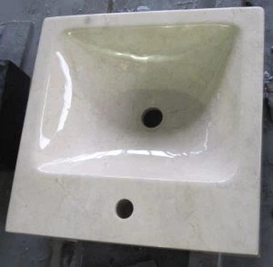 Pias com suporte de parede em mármore bege China